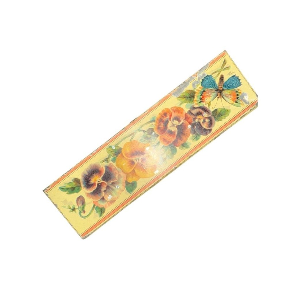 Vintage Hand-Painted Floral Butterfly Decorative Box Multicolor cigarette case‎